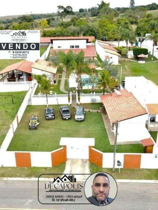 CHÁCARA A VENDA NO CENTRO DE SARAPUÍ, CASA CENTENÁRIA COM 543M2 EM